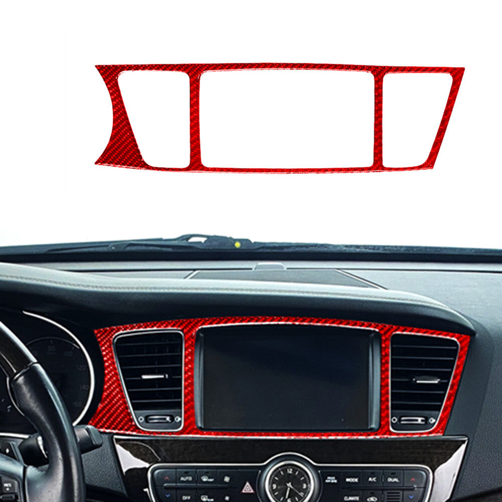 Red Carbon Fiber Headlight Switch Panel Trim Cover For 3Series F30 2013-2019 v