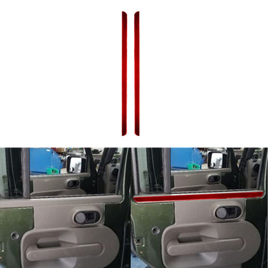 Red Carbon Fiber Gear Shift Panel Trim For C Class W204 2007-2013 v