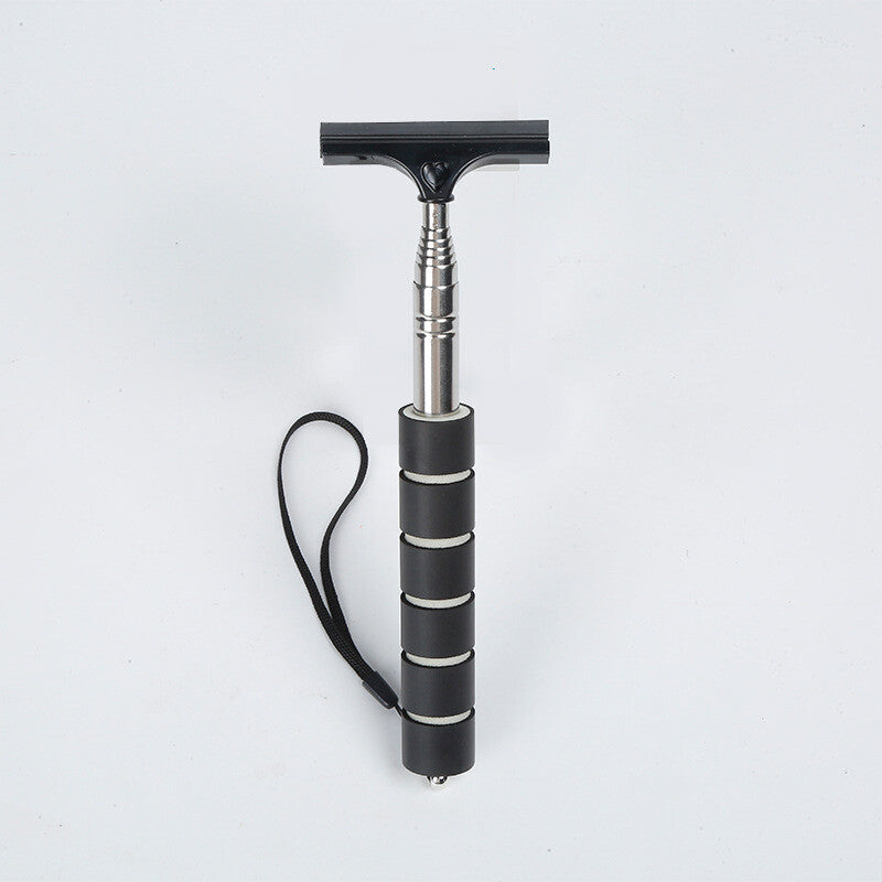 1Pc Telescopic Car Wiper Side Rearview Mirror Squeegee Water Removal Tool Black Q