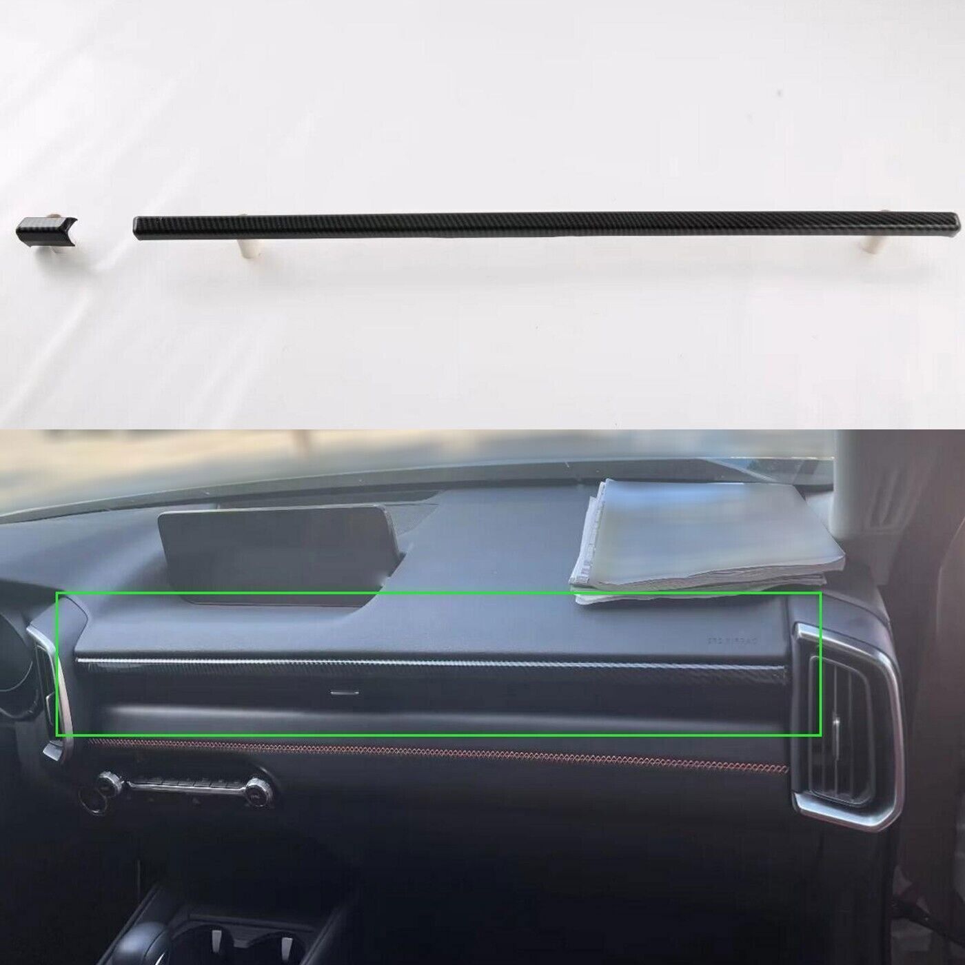 for Mazda CX-50 2023-2024 ABS Carbon Console Center Dashboard Cover Trim Decor n