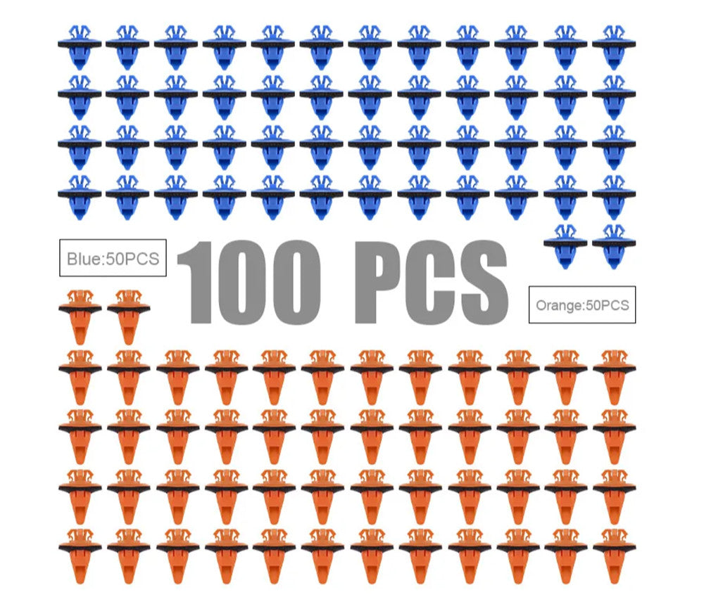 100PCS Flare Moulding Retainer Assortment Clips Fit for Toyota Sequoia 2008-2016