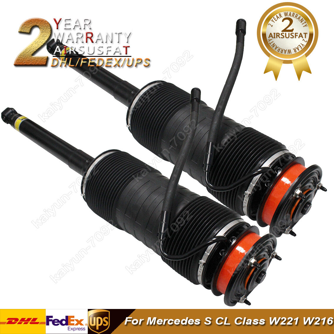 Pair for Mercedes W221 S CL Class Rear Hydraulic ABC Strut 2213209013 2213206313