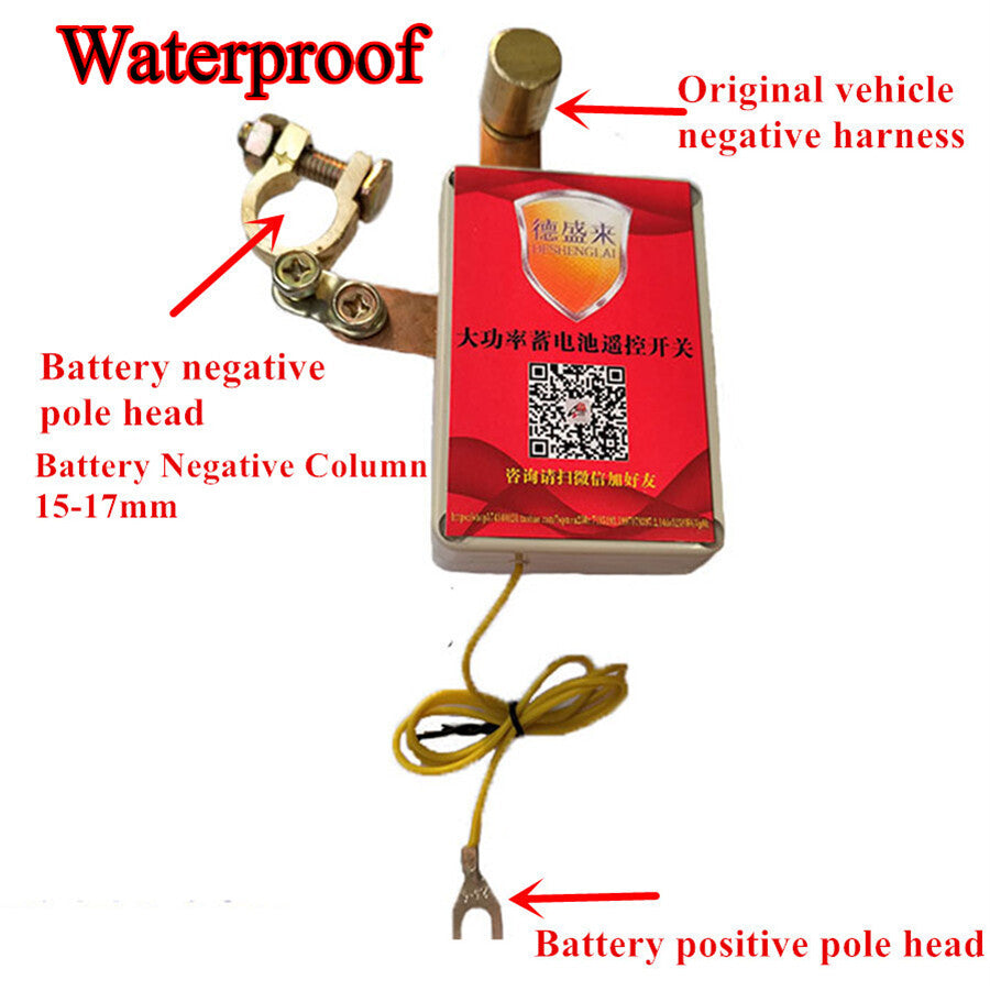 600A Car Battery Disconnect Master Kill Switch w/Wireless Dual Remote Control