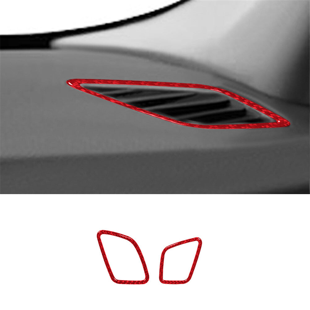 Red Carbon Fiber Interior Side Air Vent Outlet Cover Trim for ACURA TL 2009-2014 v