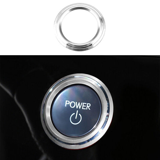 Silver Aluminum One-Button Start Switch Cover Trim for Lexus RX500h 2023-2024