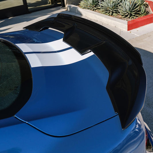 GT500 Style Spoiler W/ Smoke Gurney Flap Wicker Bill For 2015-2023 for Mustang n