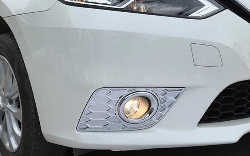 for Nissan Sentra 13-2019 ABS Chrome Front Fog Light Lamp Moulding Cover Trim 2X