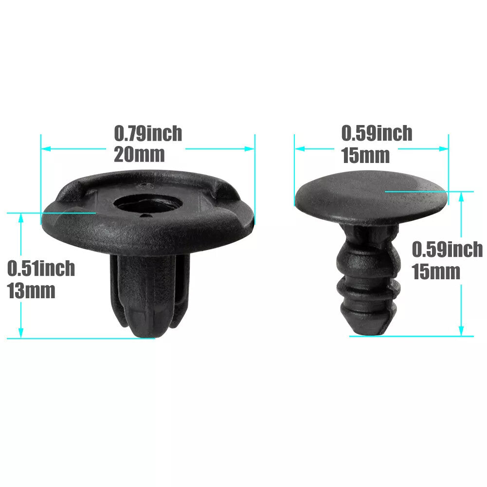 200x FENDER LINER CLIPS Thrust Holder for Honda for Civic Accord Accura Intredra 8mm - n