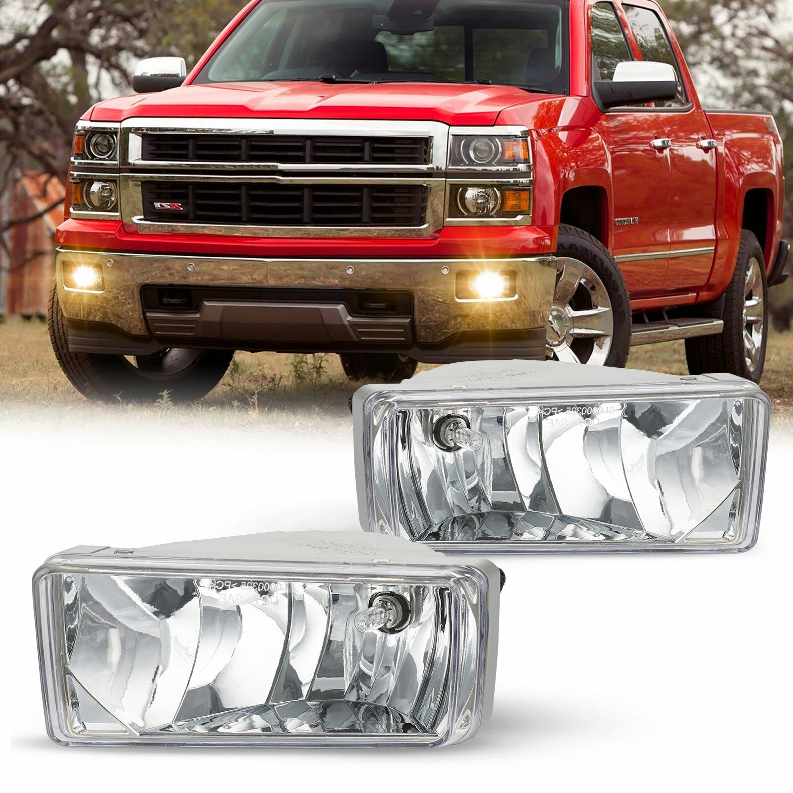 Fit For 2007 - 2013 for Avalanche Clear Lens 1 Pair Front Bumper Fog Lights - v