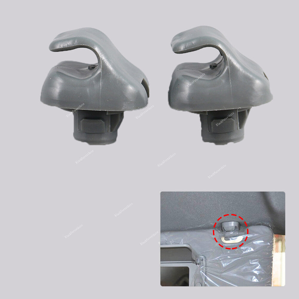 2X Gray Sun Visor Hook Retainer Clips for Honda for Civic for CR-V 07-11 88217S01A01ZA Q