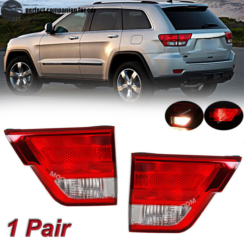 Left + Right Inner Taillight and Rear Brake Light Applicable to for Jeep Grand Cherokee 2011-2013