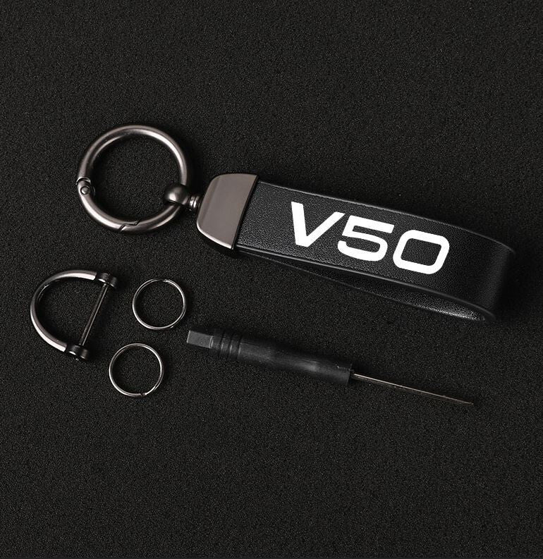Suitable for Volvo XC60 car keychain automatic keychain suede accessories gift orange- v