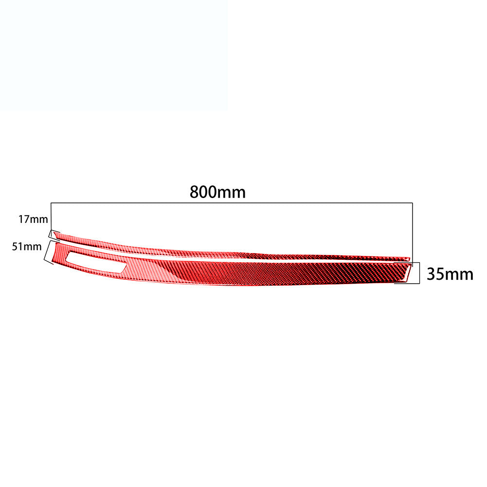 Red Carbon Fiber Interior Central Dashboard Cover Trim for Mitsubishi Lancer