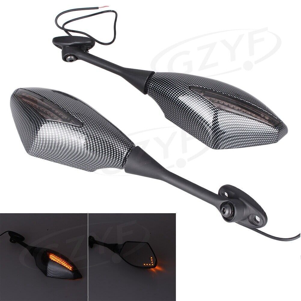 2X Rearview Mirror for Honda CBR600RR & CBR1000RR 04-08 LED Turn Signal Light Q