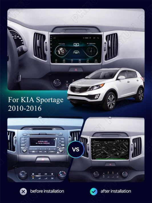 9 Radio GPS Navi Android 11 Stereo Car For 10-16 for Kia Sportage Build-in Carplay