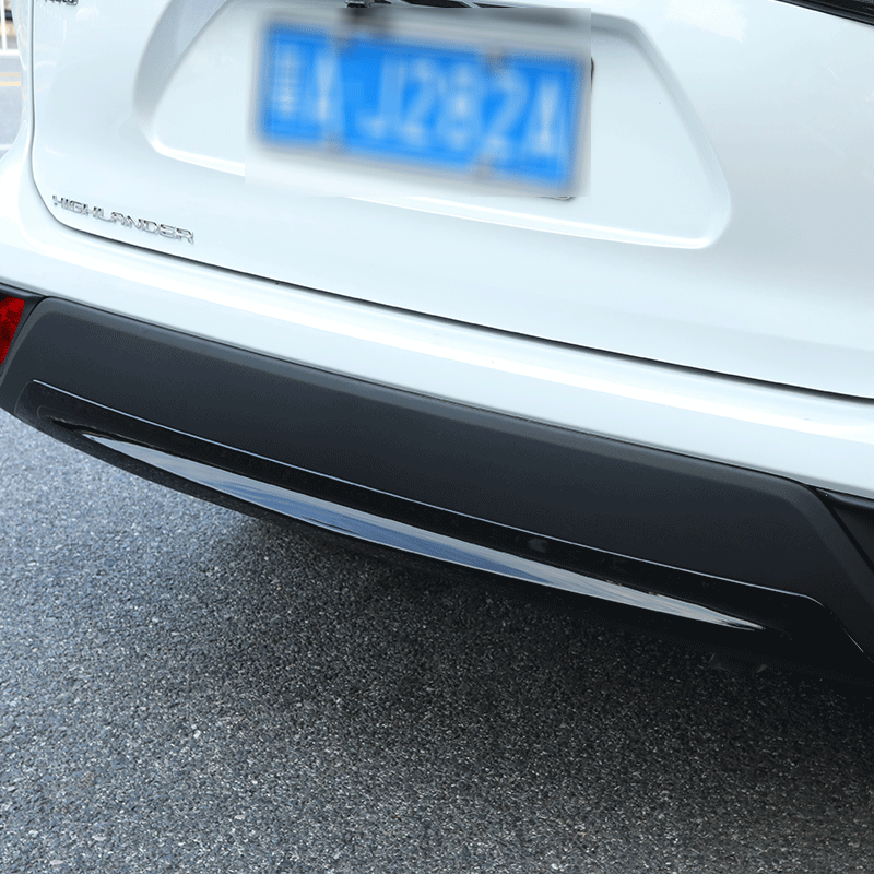 for Toyota Highlander 2020-2022 Glossy Black Rear Bumper Cover Decor Guard Trim