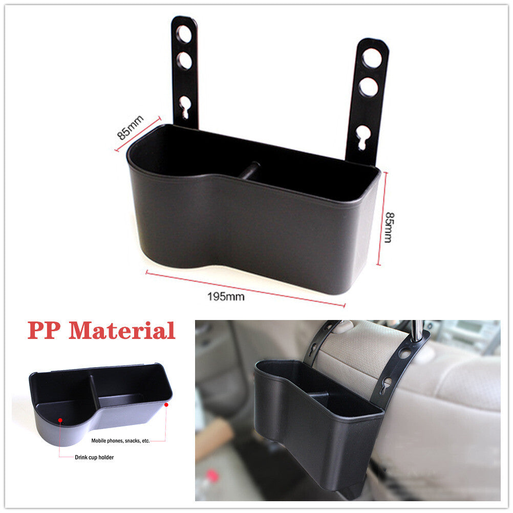 Car SUV rear for seat rack with compartment hanging bag storage pockets and beverage cup holders - n