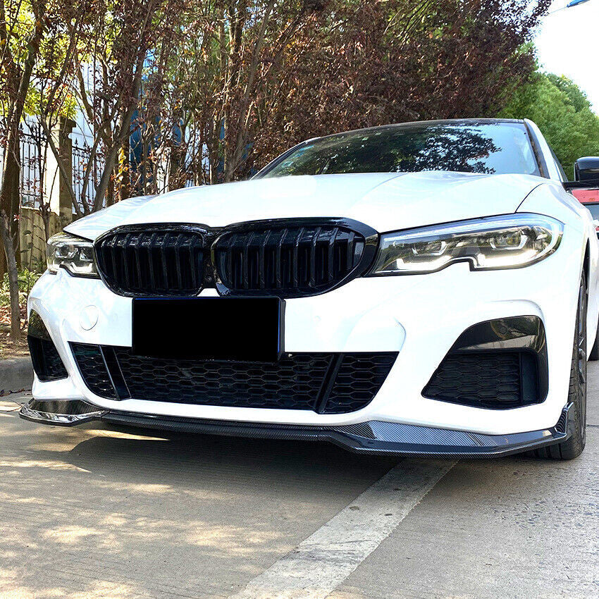 CARBON FIBER FRONT BUMPER SPOILER LIP FOR 19-2022 for BMW 3 SERIES G20 M340I M SPORT