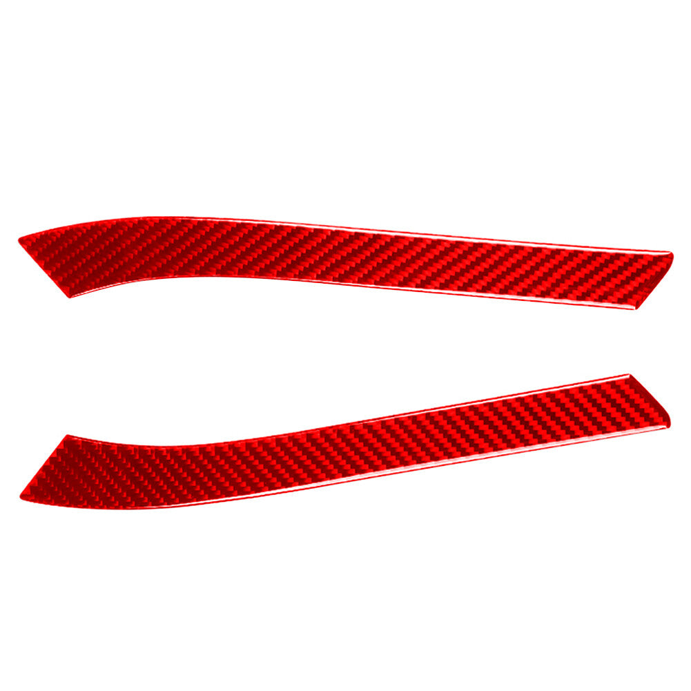 2x Gear Shift Side Trim Strip Cover Red for Cadillac CTS 2008-2013 Carbon Fiber