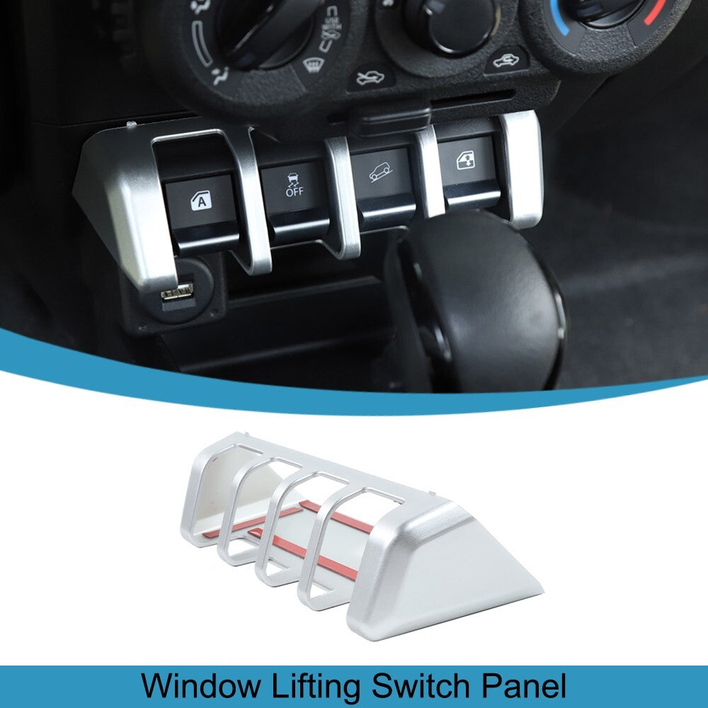 Silver Window Lift Switch Button Panel Cover Trim for Suzuki for Jimny 2019-2023