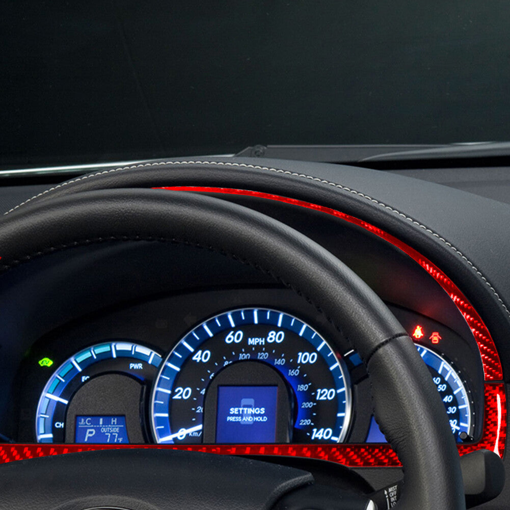 Red Carbon Fiber CD Control Player Cover With Cassette for Chrysler 300 2005-07 v