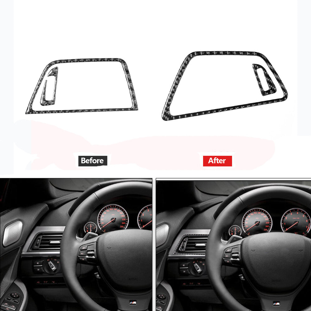 2x Center Carbon Fiber CD Console Frame Sticker Trim for Honda Odyssey 2005-2010 v