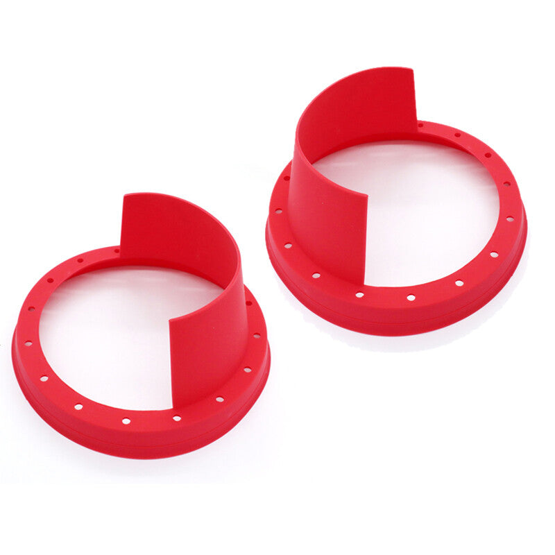2X 6.5 Car Auto Red Speakers Silicone Mounting Bracket Spacer Ring Adapter Trim v