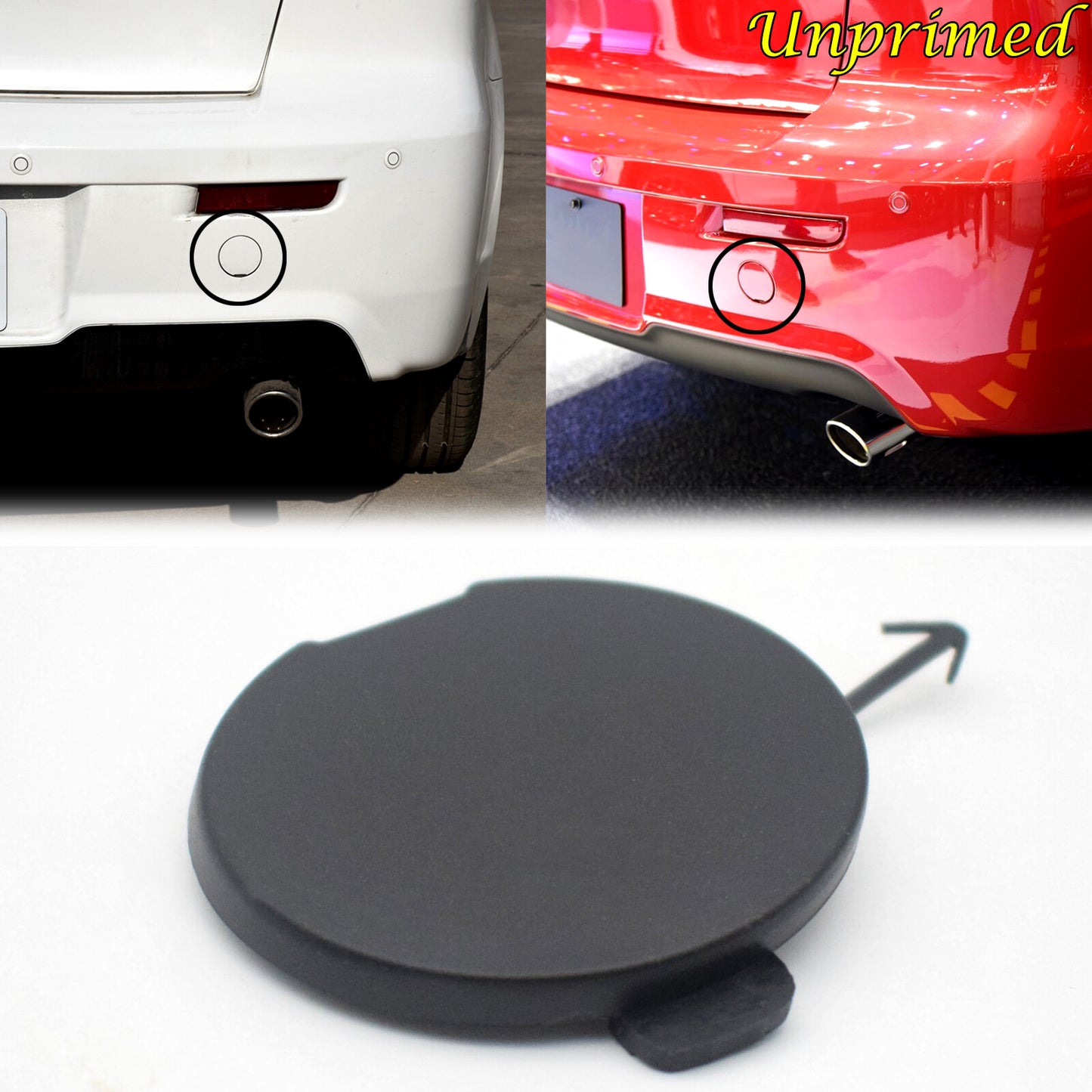 Car Tow Hook Cover Unprimed Rear Bumper Eye Cap for Mitsubishi Lancer 2008-15 Q