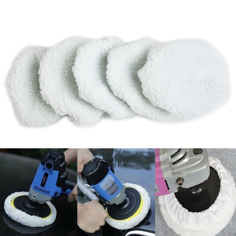 5-Piece Set of 5-6 Inch Sponge Polishing Wax Polishing Pads for Car Polishers - Bumpers