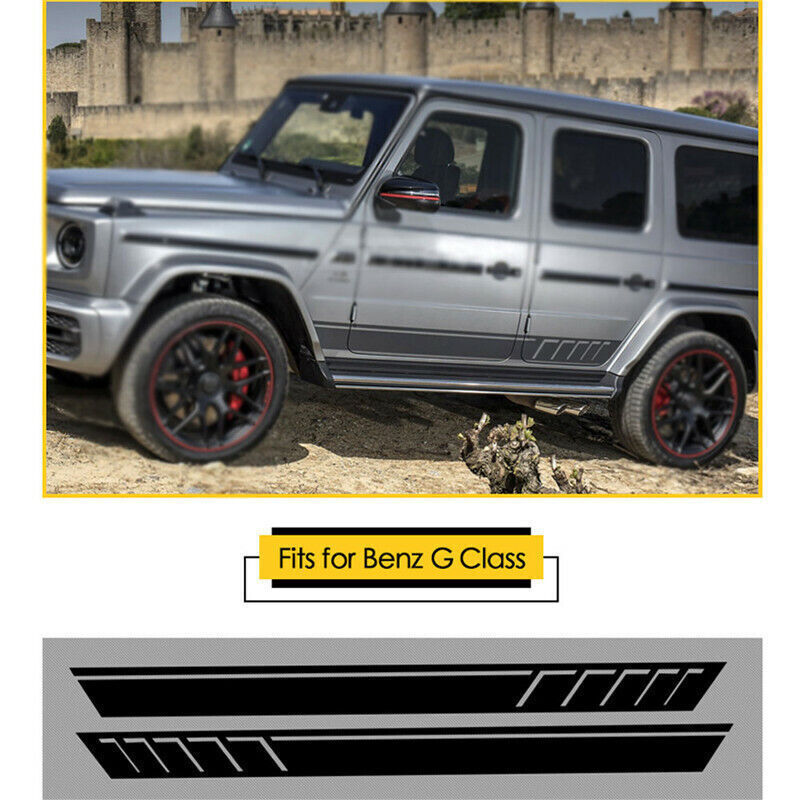 2-Pack Vinyl Car Side Skirt Car Stickers Decals Stripes for G500 G63 n