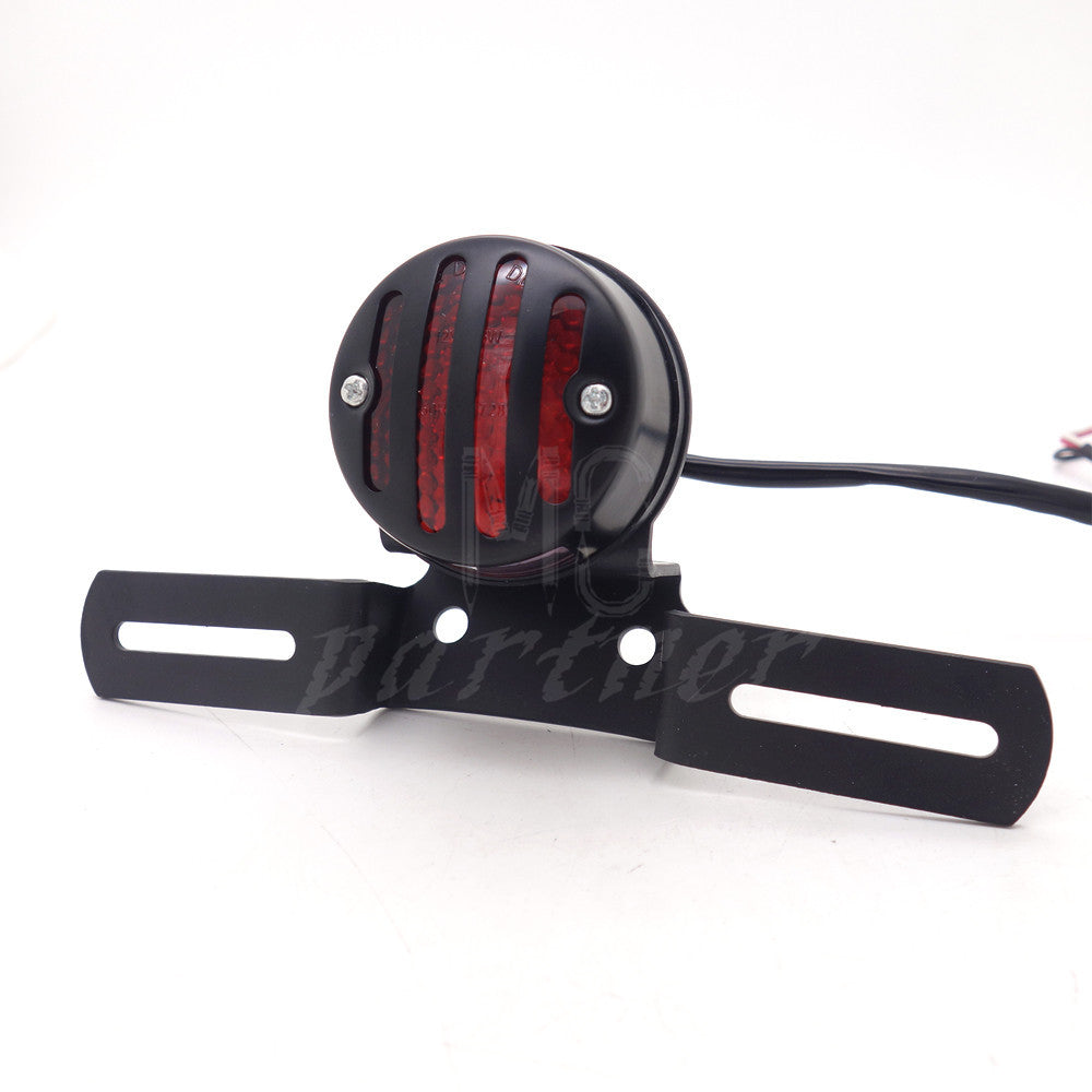 LED Grill Rear Tail Brake Stop Light Chopper Cafe Racer Old School Bobber Custom Q