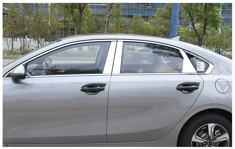 Chrome Pillar Panel Fit for Kia Forte 2019-2021 6Pcs Set Door Trim Mirror Cover