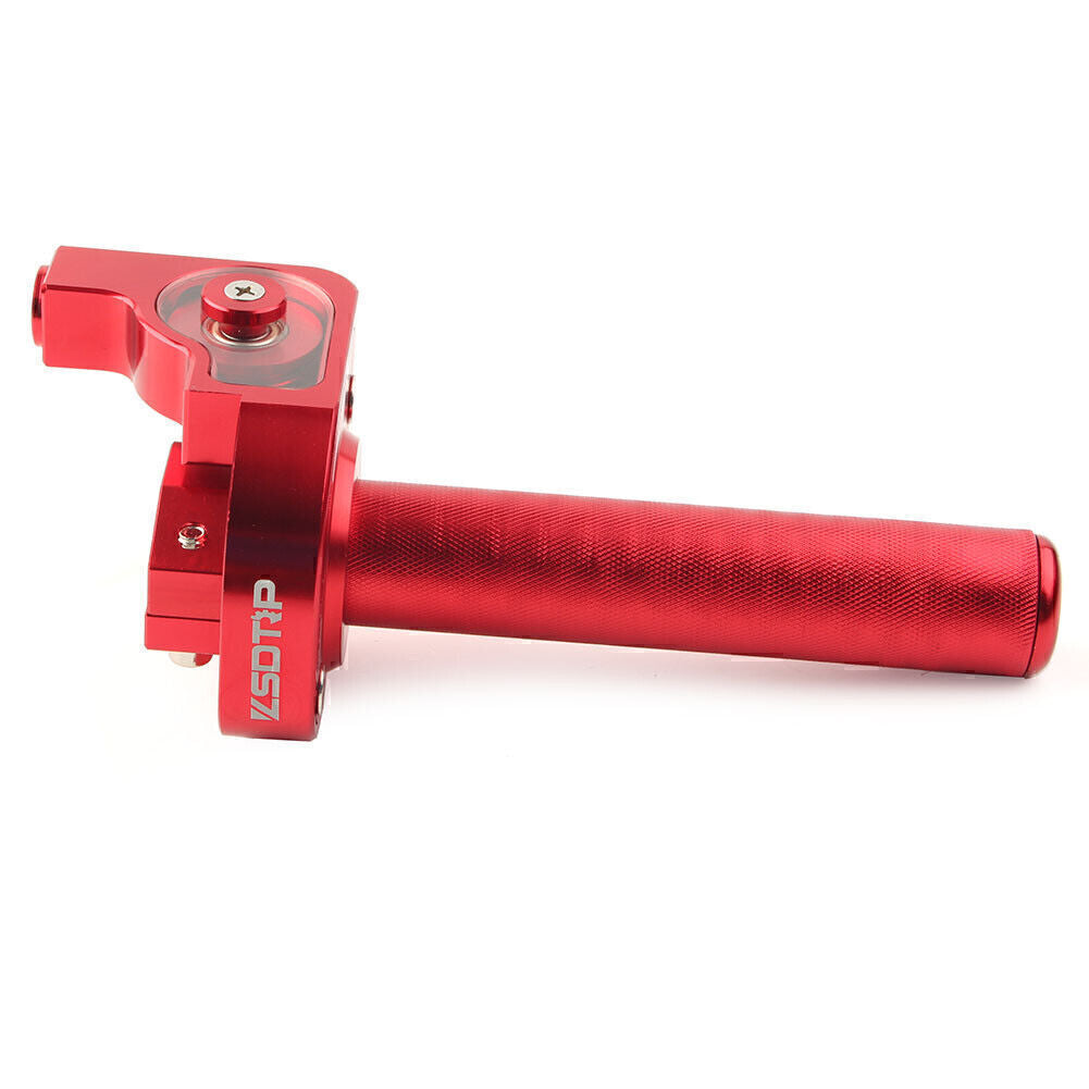 7/8'' CNC Motorcycle Handlebar Hand Grip Twist Throttle Accelerator Red Q
