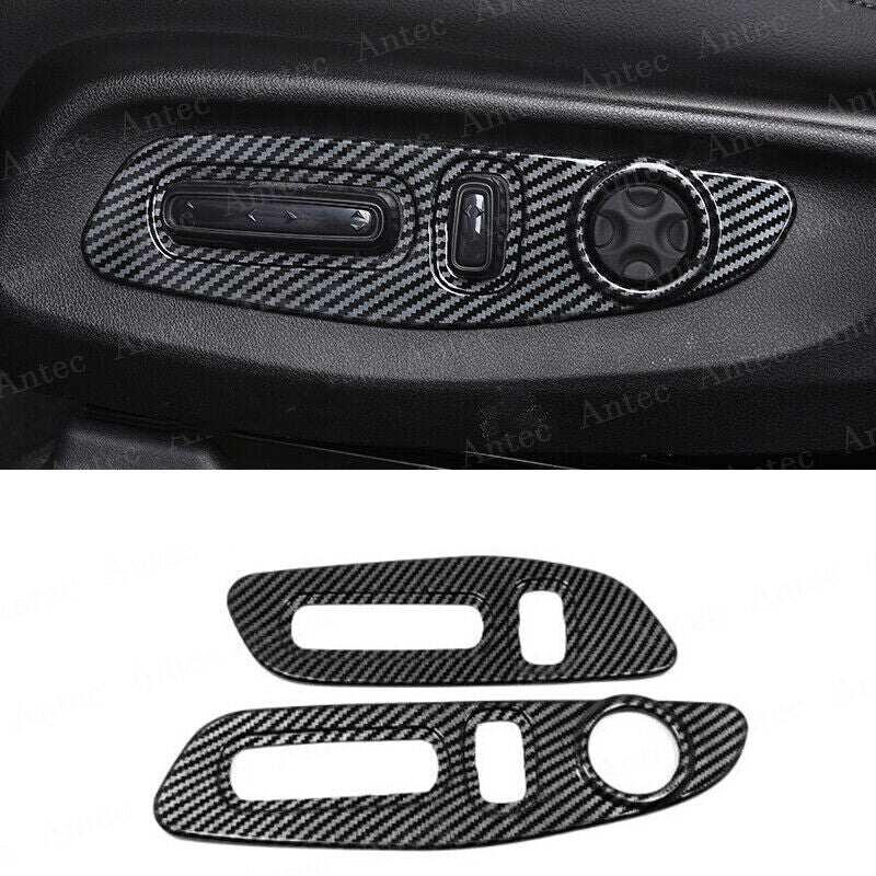 for Honda CR-V 2023-2024 Carbon Fiber for Seat Adjustment switch Panel Cover Trim 2x