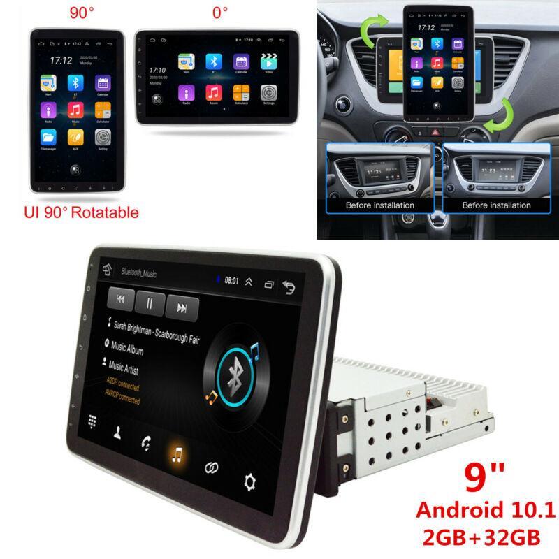 WiFi GPS navigation, 9-inch rotatable touchscreen, 1DIN, Android 10.1 car stereo radio. n