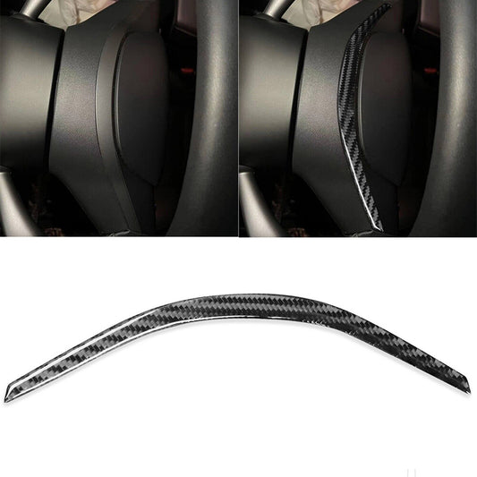 Carbon Fiber Interior Above Steering Wheel Cover Trim Strip for Tesla for Model Y /3