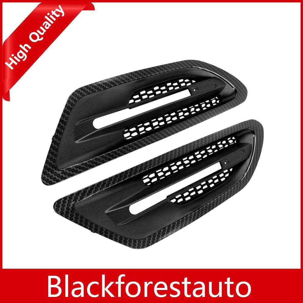 2X For 2011-16 for BMW 5-Series F10 M5 Carbon Fiber Side Vent Grille Air Fender Mesh