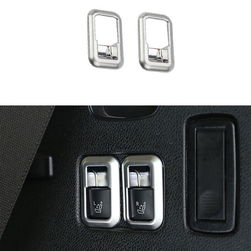 for Benz 2017-2019 GLS ABS Silver Central Console Multimedia Mouse Cover 2pcs