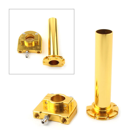 22mm 7/8 inch Motorcycle Turn Twist Throttle Handle Bar Throttle Tube Gold Q