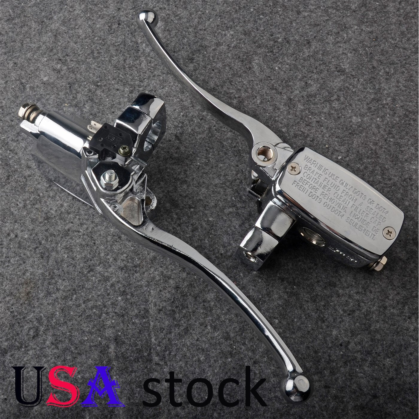 US 1 Chrome Brake Master Cylinder Clutch Levers for Honda VTX 1800 2002-2008 Q