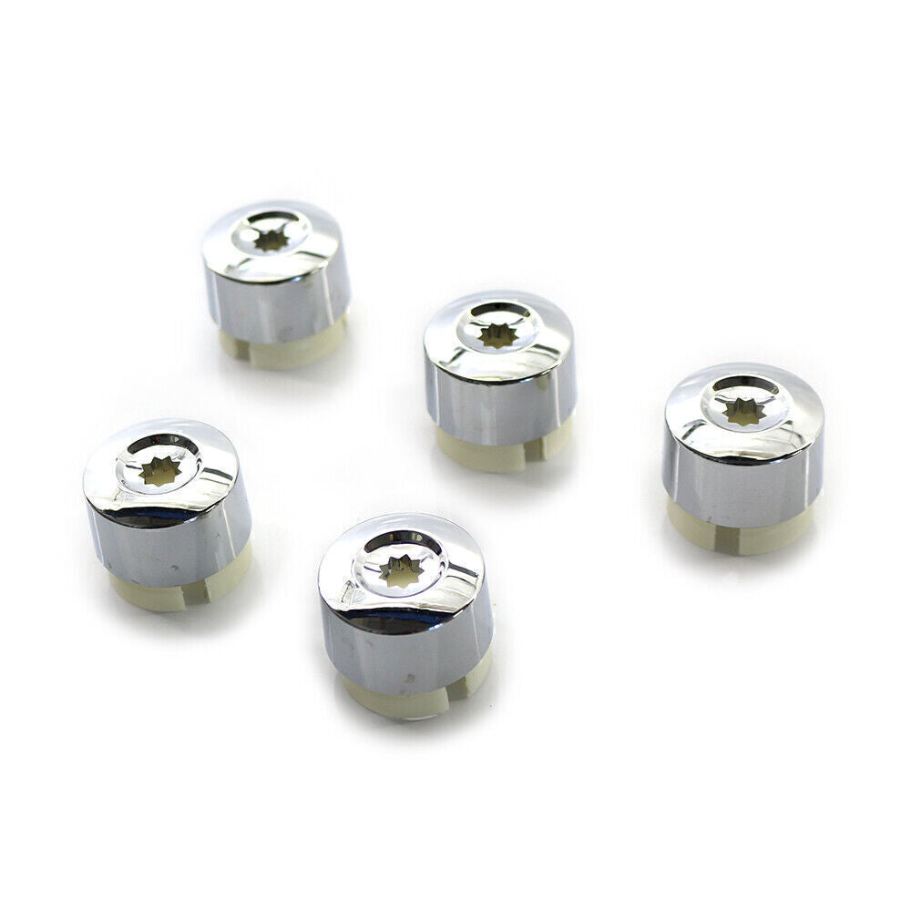 5-piece chrome alloy wheel lug bolt cap set for 2004-2017 for VW Touareg 7L 6601173A Q