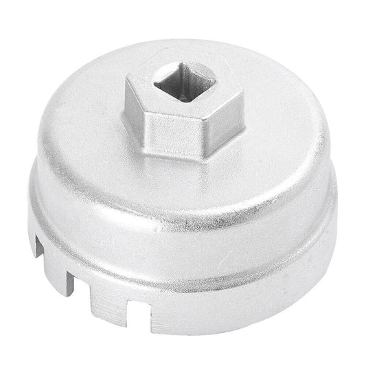 Oil Filter Wrench Cap 14 Flutes Silver Aluminum for TOYOTA for LEXUS Car Universal Q