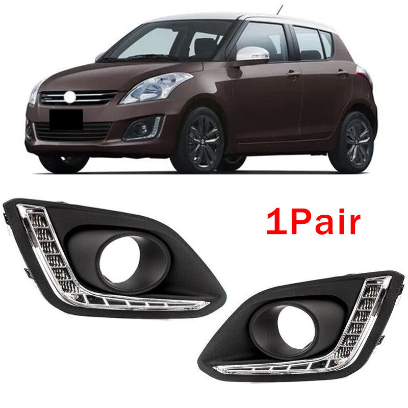 Pair LED DRL Daytime Running Light cover for Suzuki for Swift 2014 2015 2016