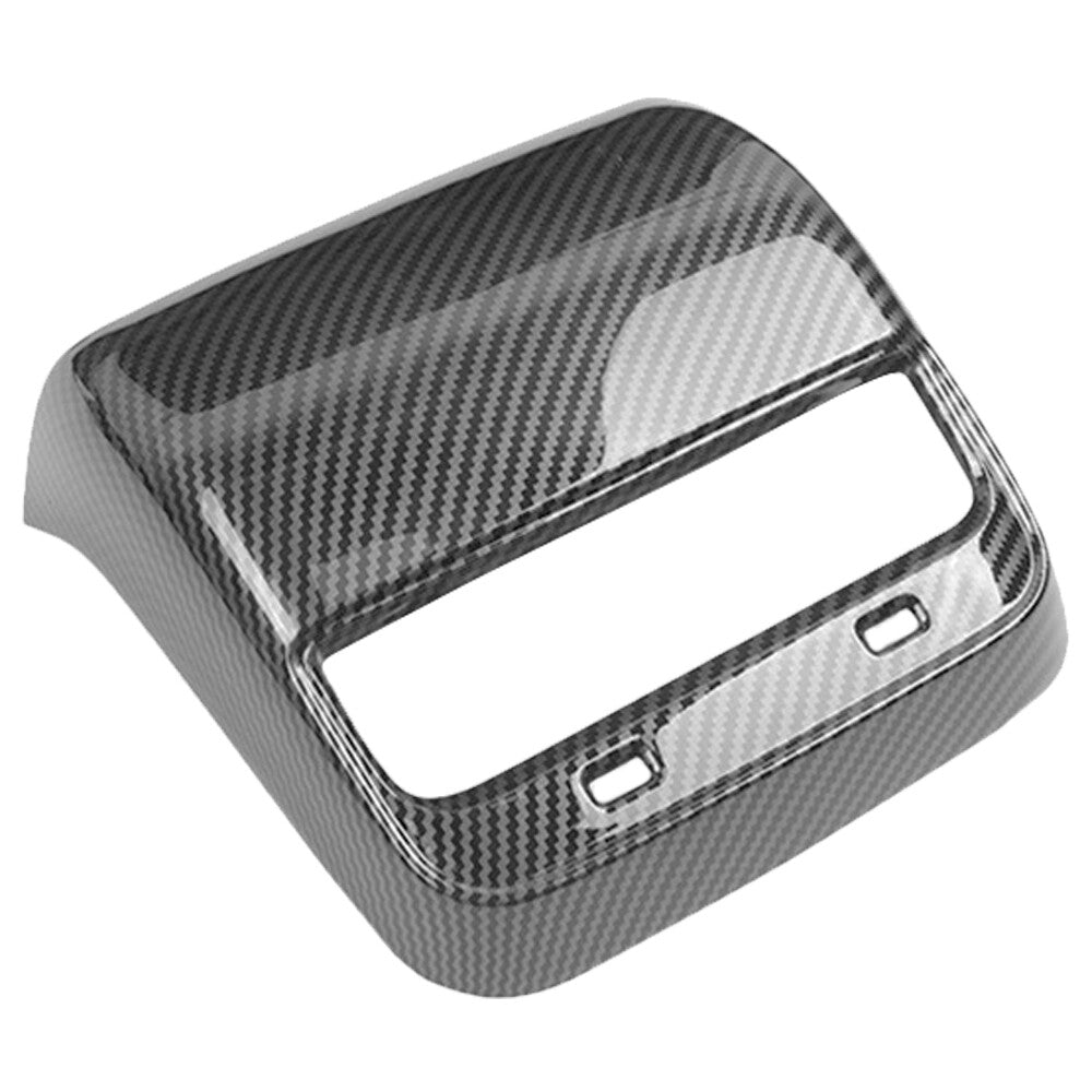 Carbon fiber/black ABS rear vent socket cover trim for Model 3 Y 17-23- n