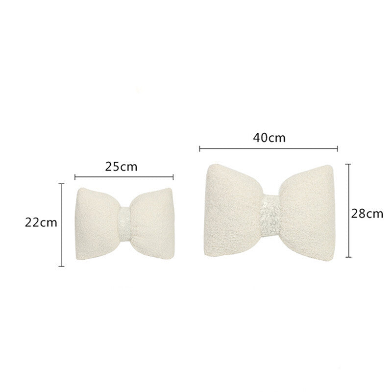 2-Piece Bow Tie Car Headrest Neck Pillow Home Sofa Cushion Office Lumbar Support Kit n