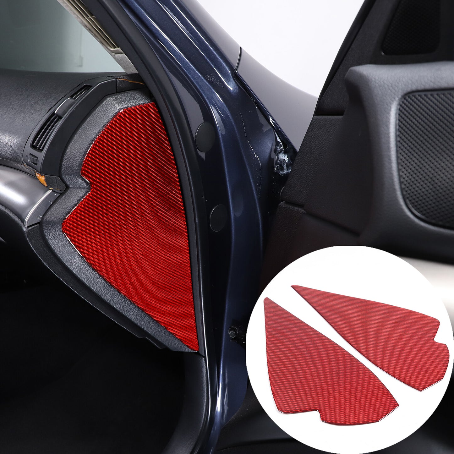Gloss Black Front and Rear Badge Emblem Trim 2 pcs for Subaru Outback 2022+- v