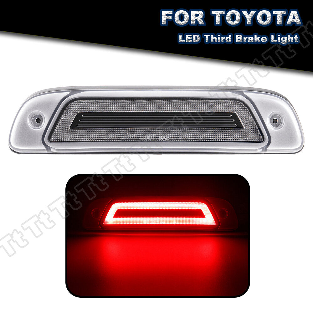 Clear LED 3rd Brake Light 3rd Rear Stop Tail Light for Tacoma 1995-2015- v