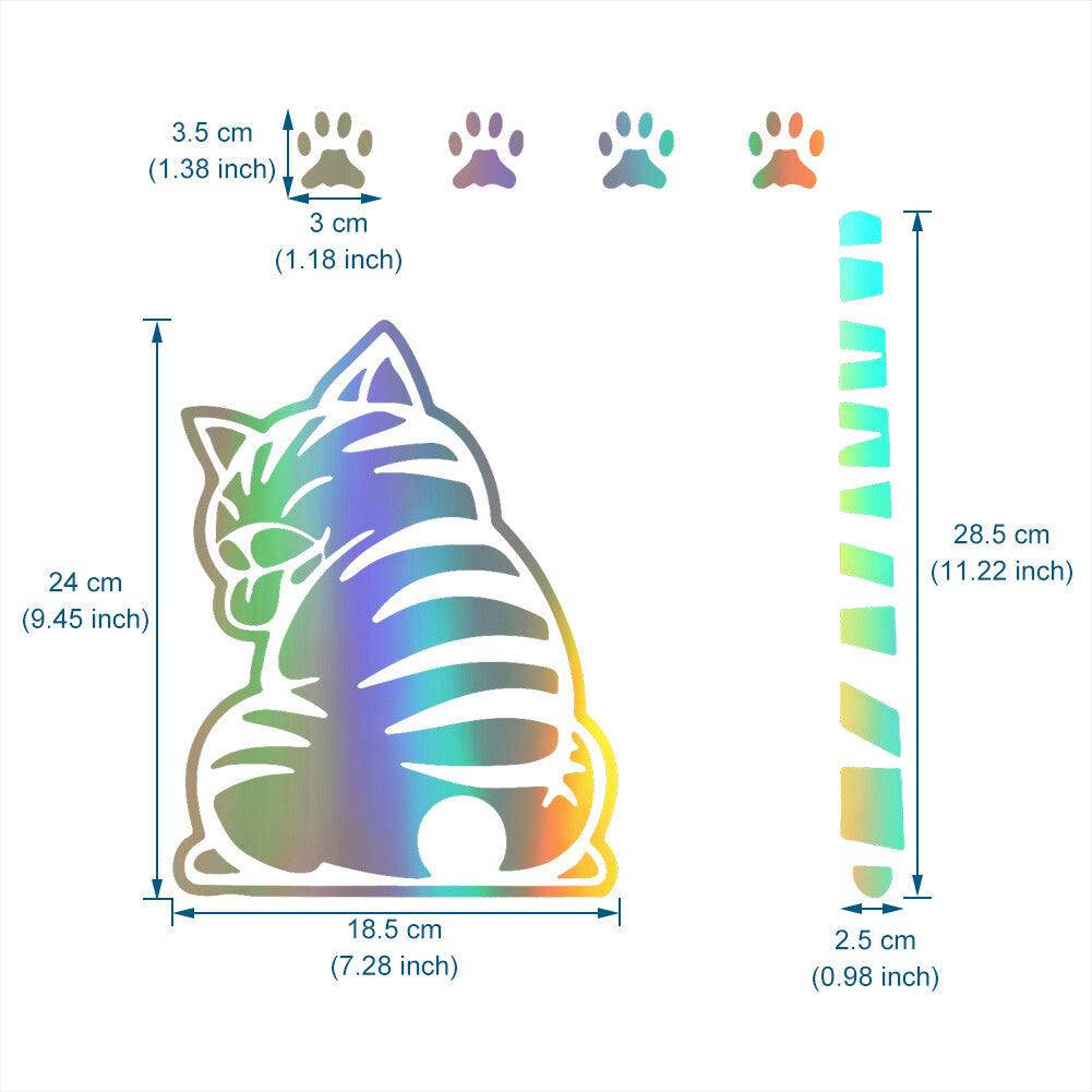 Funny Cat Moving Paw Decals Car Vinyl Car Rear Wipers Windshield Window Decor