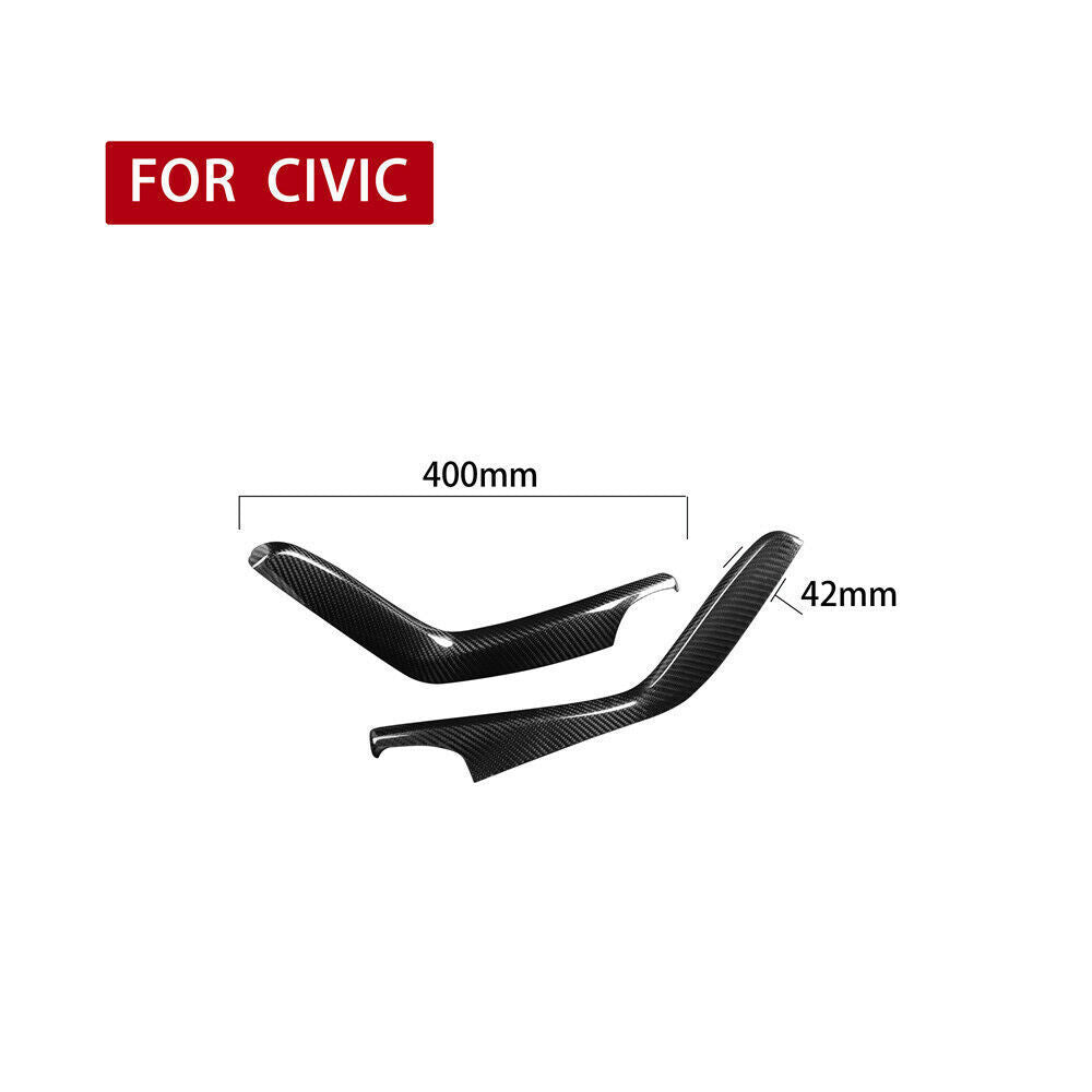 Real Carbon Fiber Central Control Side Panel Trim for Honda for Civic 10th 2016-2021 n