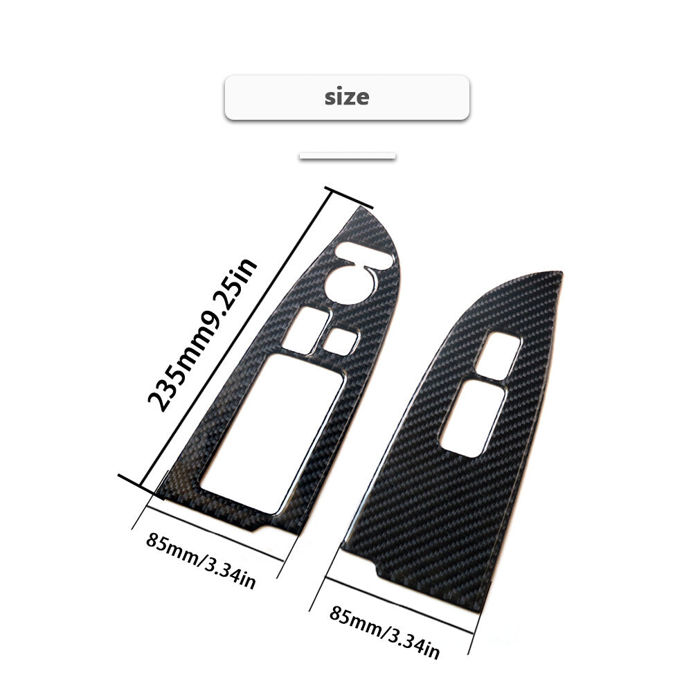 2Pcs Red Carbon Fiber Rear Door Pillars Trim Cover For Sonic 2012-2016 v